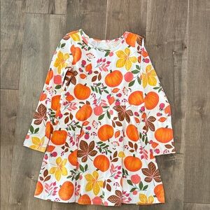 The Children's Place Pumpkin Leaf Print Dress